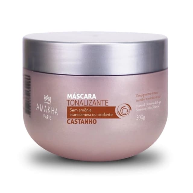 Máscara tonalizante castanho Amakha Paris 300g