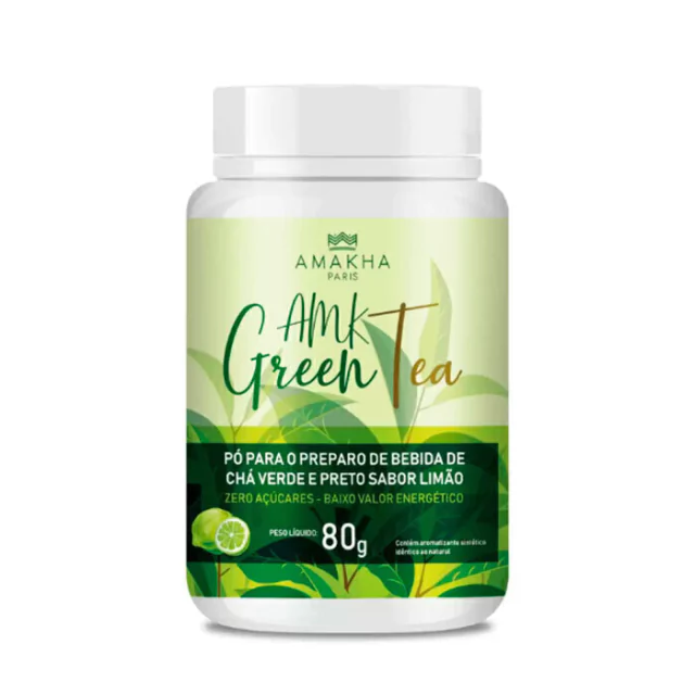 Amk Green Tea - Chá Verde E Preto Sabor Limão 80g